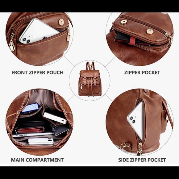 🔥 Women Mini Backpack Small Daypacks Convertible Casual Shoulder Bag - Picture 4 of 6